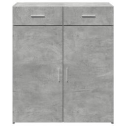 Berkfield Sideboard Concrete Grey 80X42.5X93 Cm Engineered Wood - thumbnail 4