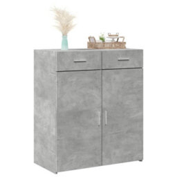 Berkfield Sideboard Concrete Grey 80X42.5X93 Cm Engineered Wood - thumbnail 3