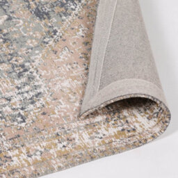 Azalea Faded Pink With Blue Chenille Washed Rug 230X160Cm - thumbnail 4