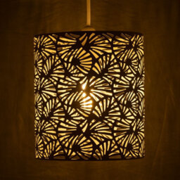 First Choice Lighting Maui White Cut Out Metal Leaf Pendant Light Shade - thumbnail 3
