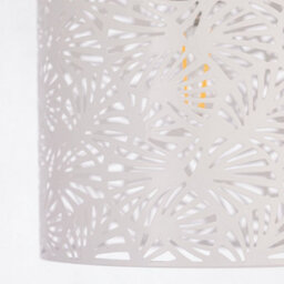 First Choice Lighting Maui White Cut Out Metal Leaf Pendant Light Shade - thumbnail 2