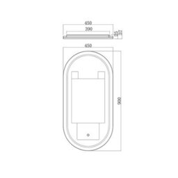 Royal Bathrooms Luton 450 X 900mm Brushed Bronze Backlit Led Illuminated Framed Mirror With Demister Pad & Touch Sensor - Capsule - thumbnail 6