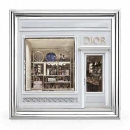 Home Luxe Interiors Dior Maison Boutique Silver Step Frame 70X70Cm Luxury Wall Art Decor - thumbnail 3