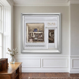 Home Luxe Interiors Dior Maison Boutique Silver Step Frame 70X70Cm Luxury Wall Art Decor - thumbnail 1