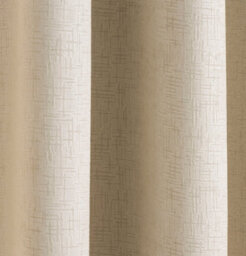 Enhanced Living Vogue Cream 46 X 72 Inch (117X183Cm) Eyelet Thermal Noise Reducing Dim Out Curtains (Pair) - thumbnail 3