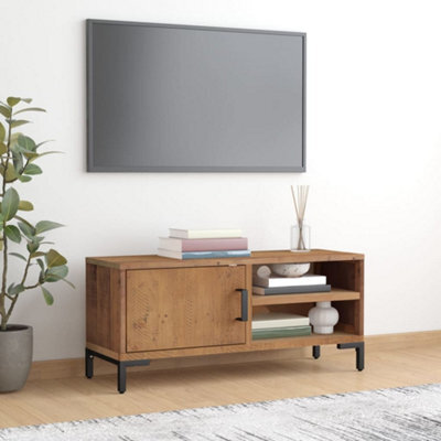 Vidaxl Tv Cabinet Brown 90X30X40 Cm Solid Pinewood - image 1