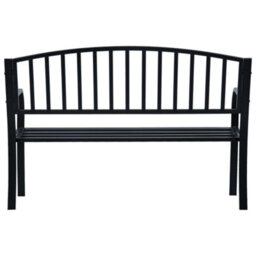 Walplus Garden Bench 125 Cm Black Steel - thumbnail 4