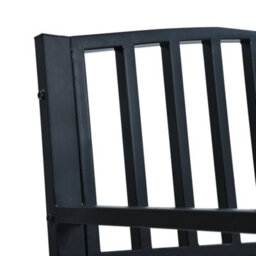 Walplus Garden Bench 125 Cm Black Steel - thumbnail 5