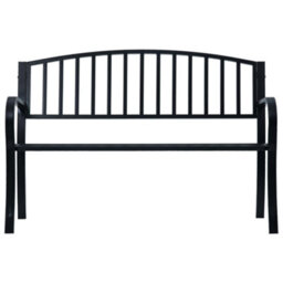 Walplus Garden Bench 125 Cm Black Steel - thumbnail 2