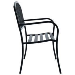Walplus Garden Bench 125 Cm Black Steel - thumbnail 3