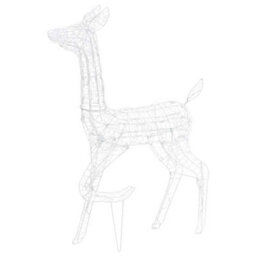 Berkfield Colourful Acrylic Reindeer Family Christmas Decoration 160 Led Colourful - thumbnail 7