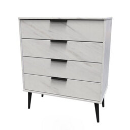 Fuji 4 Drawer Chest Of Drawers In Marble (Ready Assembled) - thumbnail 3