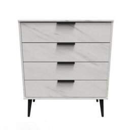 Fuji 4 Drawer Chest Of Drawers In Marble (Ready Assembled) - thumbnail 1