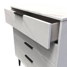 Fuji 4 Drawer Chest Of Drawers In Marble (Ready Assembled) - thumbnail 5