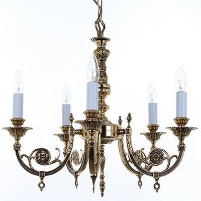 Luminosa Lighting Luminosa Chelsea Polished Brass 5 Arm Chandelier - image 1