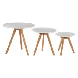 Orsina Sleek Set Of 3 Side Tables With Tempered Lgs, Sustainable Side Table, Versatile Bedside Tables For Bedroom - thumbnail 1