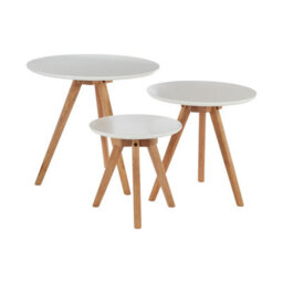 Orsina Sleek Set Of 3 Side Tables With Tempered Lgs, Sustainable Side Table, Versatile Bedside Tables For Bedroom - thumbnail 2