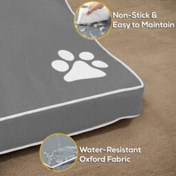 istyle mode Super Soft Cosy Grey Extra-Large Dog Beds Cushion Water Resistant Mattresses Washable Zipped Cover With Cushion - thumbnail 2