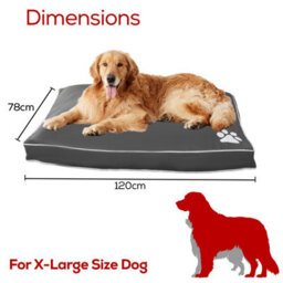 istyle mode Super Soft Cosy Grey Extra-Large Dog Beds Cushion Water Resistant Mattresses Washable Zipped Cover With Cushion - thumbnail 5