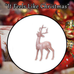 Christmas Tree Decoration Glitter Reindeer Ornament X 1 26Cm Rose Gold - thumbnail 7