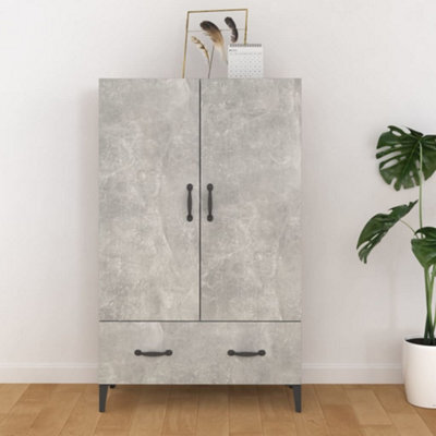 Berkfield Highboard Concrete Grey 70X31X115 Cm Engineered Wood - image 1