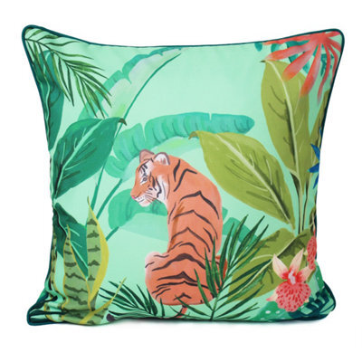Peggy Wilkins Water Resistant Outdoor Garden Cushion Nepal Green - image 1