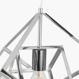 Pacific Lifestyle Alessio Shiny Nickel Metal Cube Pendant - thumbnail 6