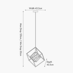 Pacific Lifestyle Alessio Shiny Nickel Metal Cube Pendant - thumbnail 2