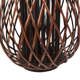 Beliani 60Cm Willow Wood Lantern With Rope Handle - Brown Rustic Matt Candle Holder For Indoor And Sheltered Outdoor Use - thumbnail 6