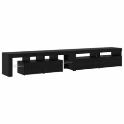 Walplus Tv Cabinets 3 Pcs Black Oak 260 X 36.5 X 40 Cm Engineered Wood - thumbnail 9