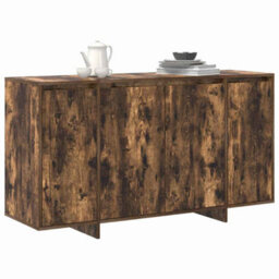 Berkfield Smoked Oak Sideboard Smoked Oak Wood 135 X 41 X 75 Cm Storage - thumbnail 3