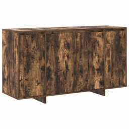 Berkfield Smoked Oak Sideboard Smoked Oak Wood 135 X 41 X 75 Cm Storage - thumbnail 2