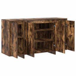 Berkfield Smoked Oak Sideboard Smoked Oak Wood 135 X 41 X 75 Cm Storage - thumbnail 5