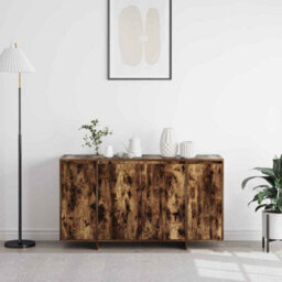 Berkfield Smoked Oak Sideboard Smoked Oak Wood 135 X 41 X 75 Cm Storage - thumbnail 4
