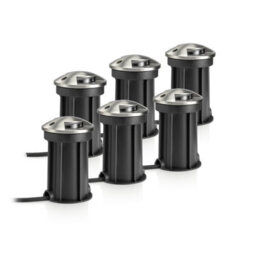 Auraglow Ip67 Anti-Dazzle Stainless Steel Gu10 Deck Light - Fitting Only - 6 Pack - thumbnail 2