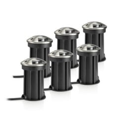 Auraglow Ip67 Anti-Dazzle Stainless Steel Gu10 Deck Light - Fitting Only - 6 Pack - thumbnail 1