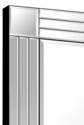 Mirroroutlet All Glass Modern Cheval Triple-Bevel Free Standing Mirror 170 X 58 Cm - thumbnail 5