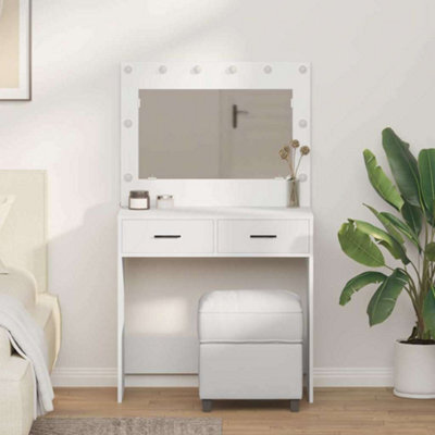 Walplus Dressing Table White 78.5 X 41 X 135 Cm Engineered Wood - image 1