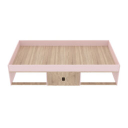 Kidsaw Low Cabin Pink/pink/oak Bed Single 3Ft, Sturdy Frame, All Ages - thumbnail 2