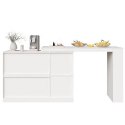 Matteo Modern White 360 Rotating Dining & Bar Storage Cabinet With Glass Doors - thumbnail 9