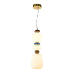 Luminosa Lighting Luminosa Evans 58Cm Slim Pendant Ceiling Light Gold 3000K Warm White - thumbnail 1