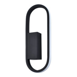 Happy Homewares Modern Feature Style Led Wall Lighting Fitting In Matte Black Metal - thumbnail 1