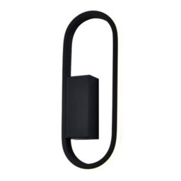 Happy Homewares Modern Feature Style Led Wall Lighting Fitting In Matte Black Metal - thumbnail 2