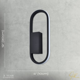 Happy Homewares Modern Feature Style Led Wall Lighting Fitting In Matte Black Metal - thumbnail 6