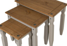 Nest Of Tables Grey Wax Piccolo Solid Pine 3 Living By - thumbnail 7