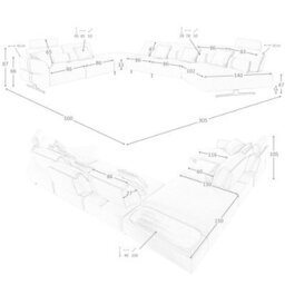 Angel Cerda Left-Hand Modular Chaise Longue Sofa In Sand Fabric - thumbnail 8