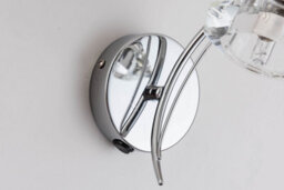 Harper Living Single Wall Light And Sconce, Polished Chrome Finish, Clear Glass Shade, G9 Bulb Cap - thumbnail 4