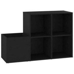 Walplus Hall Shoe Cabinet Black 105X35.5X70 Cm Engineered Wood - thumbnail 2