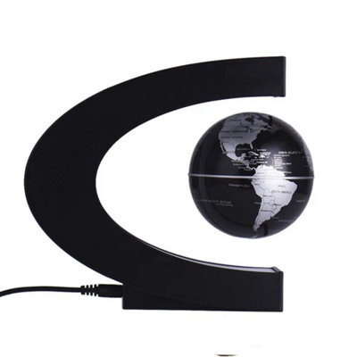 Magnetic Levitation Floating Globe With Led Light World Map Desk Display Uk Plug - image 1