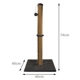 Cat Scratching Post Natural Sisal 74Cm Tall Scratch Tower Dark Grey - thumbnail 2